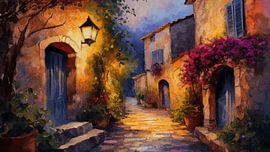 A picturesque Provençal street on a balmy summer evening by Studio Pieternel
