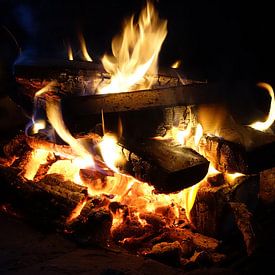 Kampvuur ,  Fireplace, Vuur, warmte  sur Yvonne Balvers