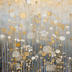 Wilde Blumen in Gold, Gustav Klimt von Caroline Guerain
