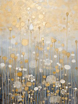 Wilde Blumen in Gold, Gustav Klimt von Caroline Guerain