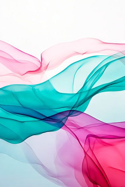 Zachte golven van kleur van Poster Art Shop