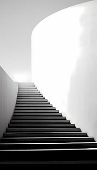 Minimalistische Kunst - Trap in Zwart-Wit