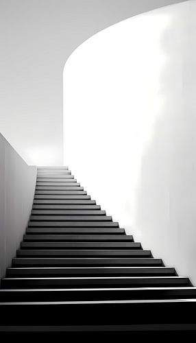 Minimalistische Kunst - Trap in Zwart-Wit