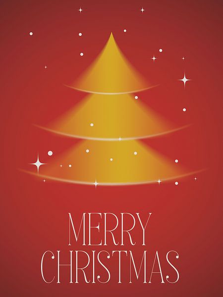 Kerstboom poster van Björn Nelke