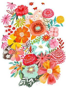 Zomertuin in volle bloei van uta krogmann