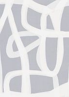 Japandi Brush Stroke Flow #1 | Pale Blue White