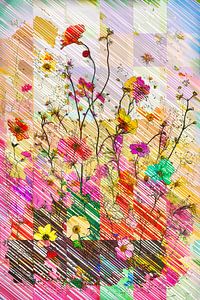 Pop-Art-Blumenexplosion