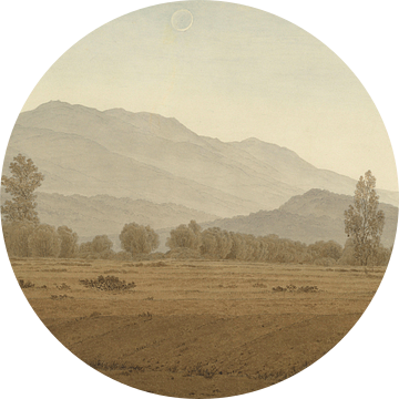 Nieuwe maan boven het Riesengebergte, Caspar David Friedrich