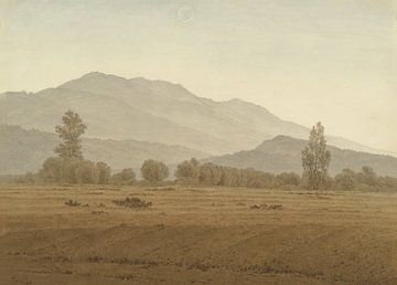 Neumond über dem Riesengebirge, Caspar David Friedrich