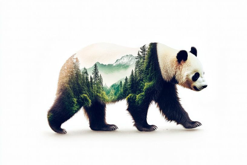 Panda in nature by Poster Art Shop