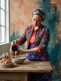 Portrait coloré de la laitière, aux influences cosmopolites sur STUDIO ARTSY
