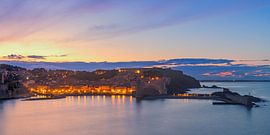 Coucher de soleil à Collioure, en France