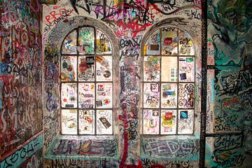 grafitti in Christiania, Kopenhagen van Jan Fritz