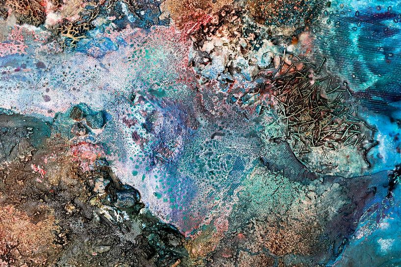 Farbenfrohe Wasserlandschaft von Art by Fokje