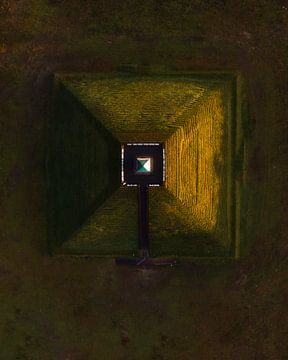 The Pyramid of Austerlitz from Above by Ewold Kooistra