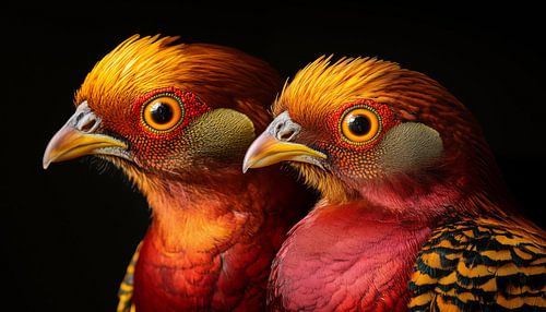 Goldfasane Porträtpanorama