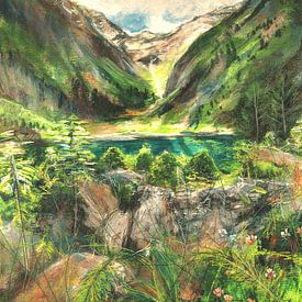 Die französischen Alpen von Gemälde Liesbeth Serlie