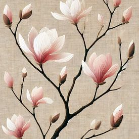 Magnolia in japandi stijl van Niek Traas