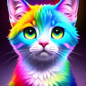Rainbow Cat van Jonas Potthast