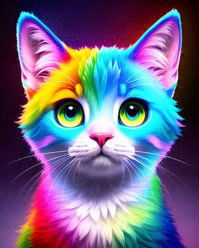 Regenbogen-Katze von Jonas Potthast