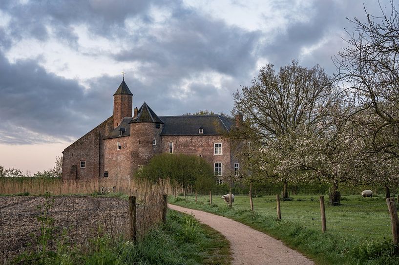 wolken over het kasteel van Waardenburg van Tania Perneel