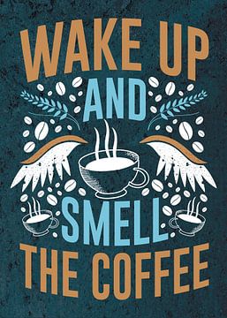 De geur van koffie - Grappige koffiejunkie spreuk voor keuken & eetkamer van Millennial Prints