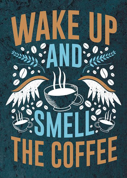 De geur van koffie - Grappige koffiejunkie spreuk voor keuken & eetkamer van Millennial Prints
