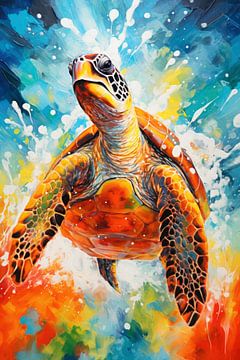 Kleurrijke schildpad van ARTemberaubend