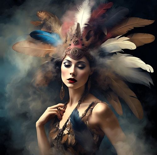 The dancer with the feathers