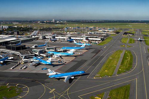 KLM aircraft departs from Schiphol