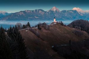 Abendruhe in der Kirche von Jamnik in Slowenien