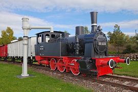Alte Dampflokomotive im Wissenschaftshafen Magdeburg von t.ART