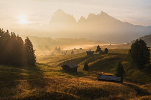 Sonnenaufgang über der Seiser Alm
