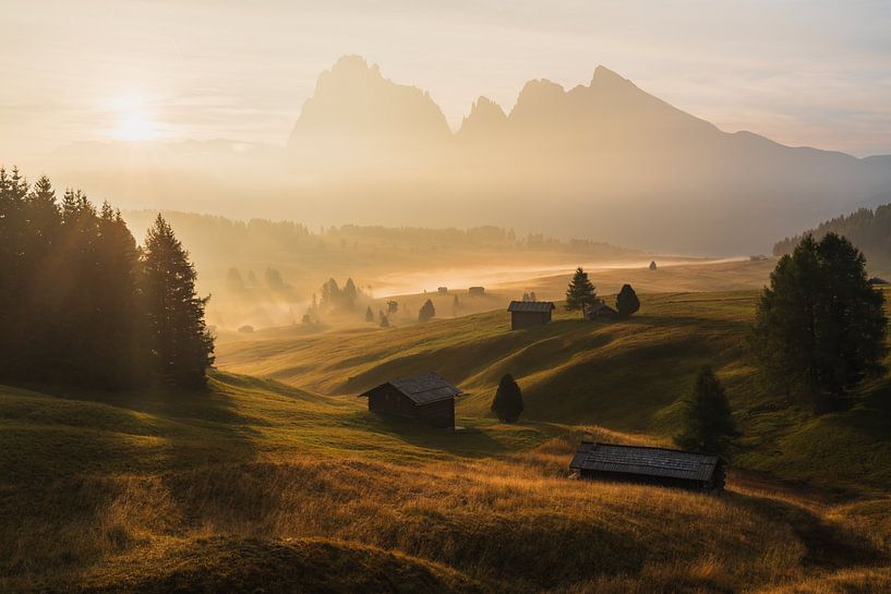 Sunrise over the Alpe di Siusi by Oliver Preuss