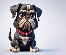 grumpy dog pet cartoon