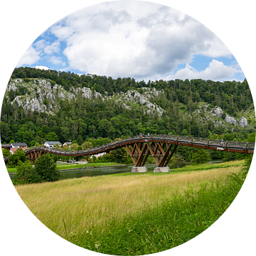 Houten brug bij Essing in het Altmühl-dal van ManfredFotos