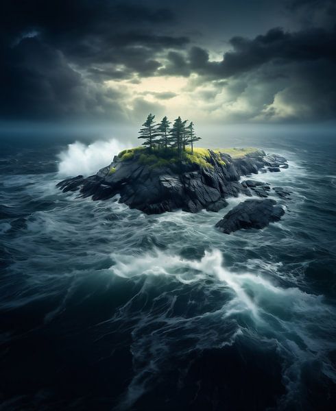 Sturm im Ozean von fernlichtsicht