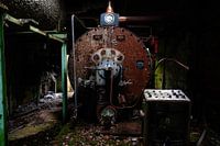 Machine rouillée dans une ancienne chaufferie