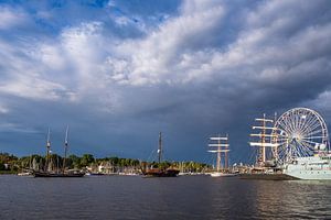 Segelschiffe auf der Hanse Sail in Rostock