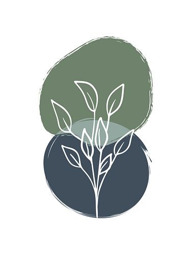 Abstrakter botanischer Druck