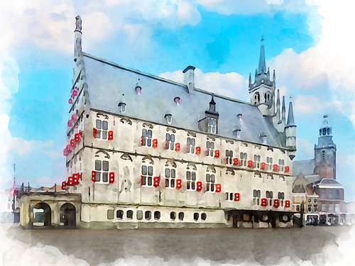 Old Town Hall, Delft, South Holland, the Netherlands