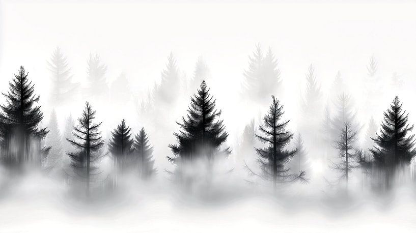 Forêt brumeuse pleine de calme mystique par Frank Heinz