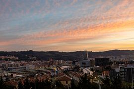 Sunrise Bilbao city by Peter Haastrecht, van