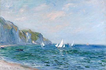 Claude Monet,Cliffs and sailboats at Pourville