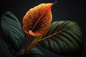 Tropische bloem Amazone Anthurium van Surreal Media