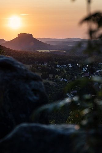 Lilienstein at sunset