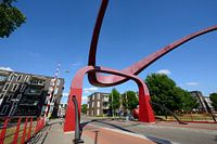 De Rode Brug over de rivier de Vecht in Utrecht
