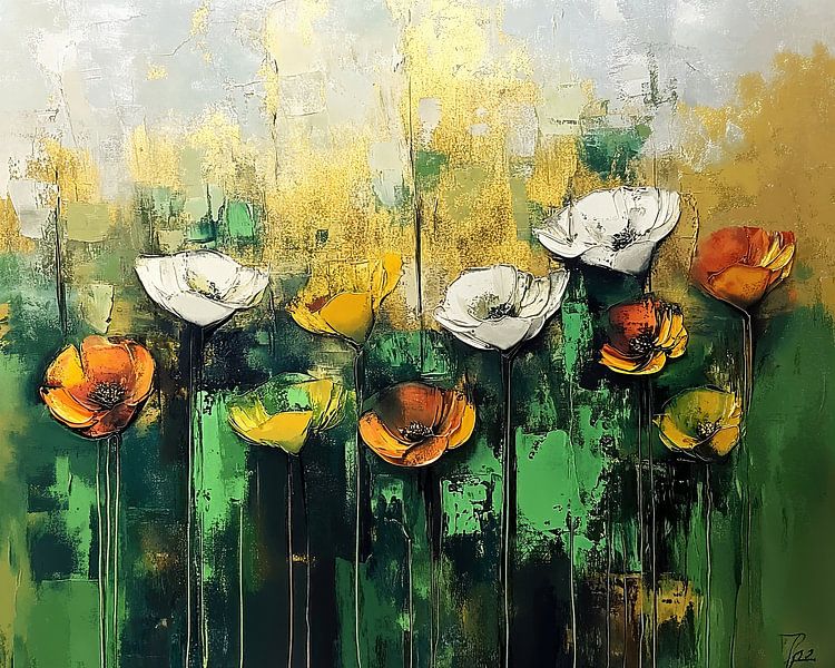 Flowers Abstract by Wonderful Art
