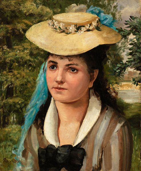 Renoir, Junges Mädchen mit Strohhut (1866) von Atelier Liesjes