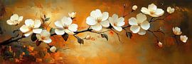 Flower Painting | Embered Flourish by Art Whims